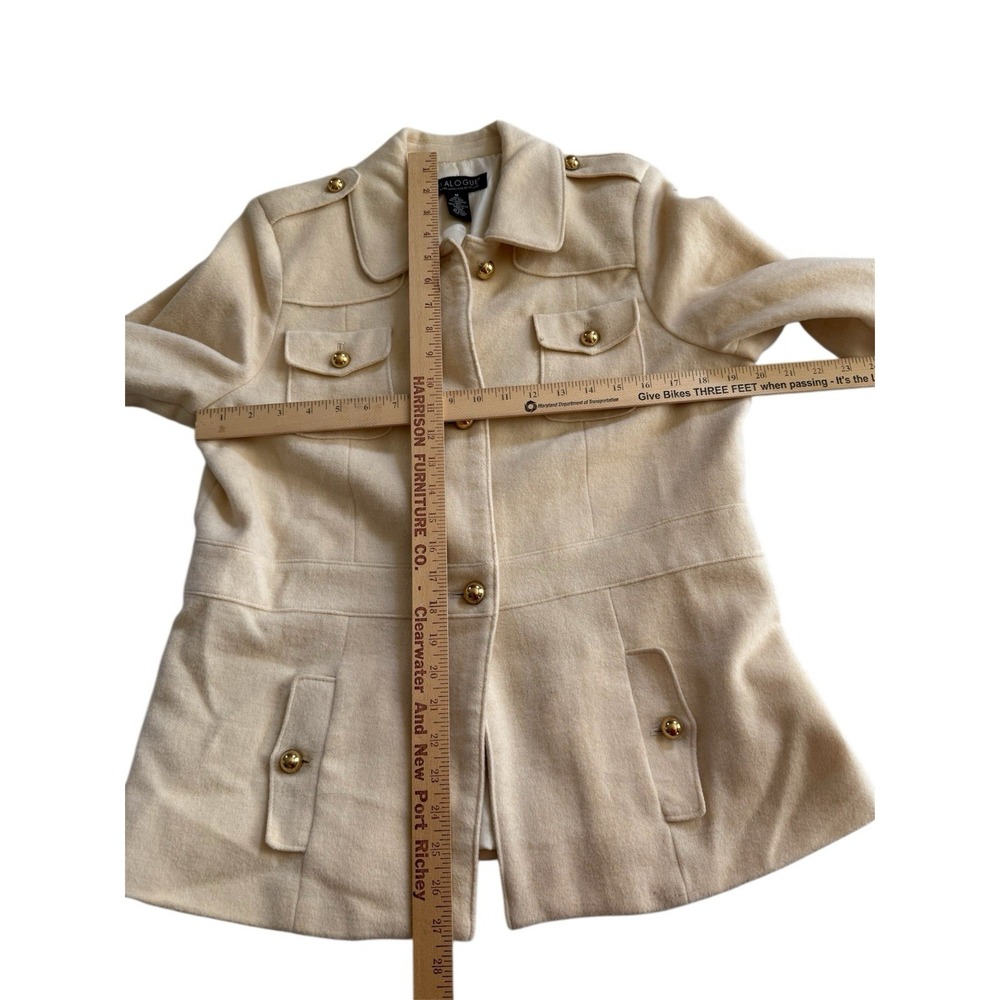 Dialogue Cream Pea Coat - Picture 2 of 4